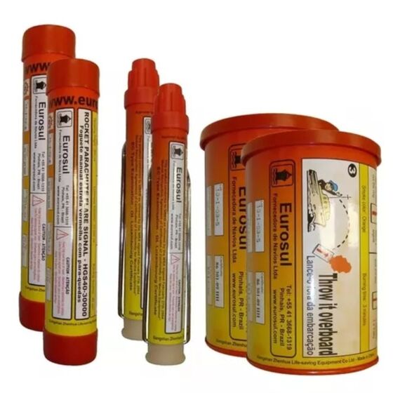 Kit Sinalizador Pirotécnico c/ Maleta INDIOS - Navegação em Águas Costeiras - Mar Aberto - 2 un. de cada