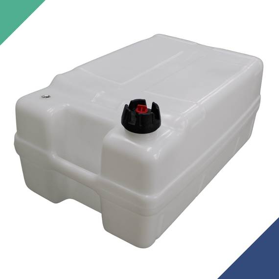 Tanque de Combustível p/ Embarcações s/ Pescador - Branco - 50 litros