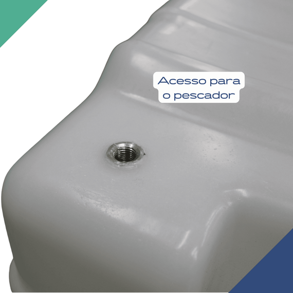 Tanque de Combustível p/ Embarcações s/ Pescador - Branco - 50 litros