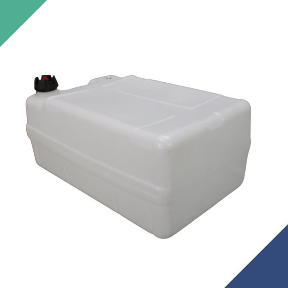 Tanque de Combustível p/ Embarcações s/ Pescador - Branco - 50 litros