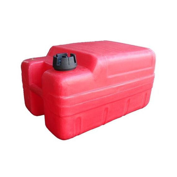 Tanque de Combustível p/ Embarcações s/ Pescador - Vertical Vermelho - 30 litros