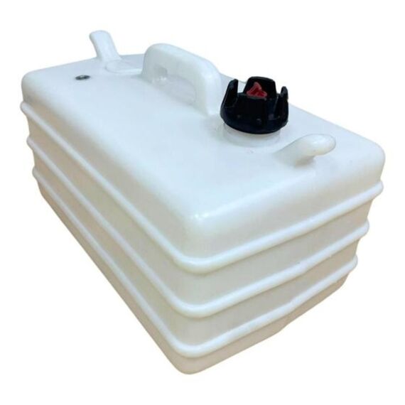 Tanque de Combustível p/ Embarcações c/ Pescador - Branco - 28 litros