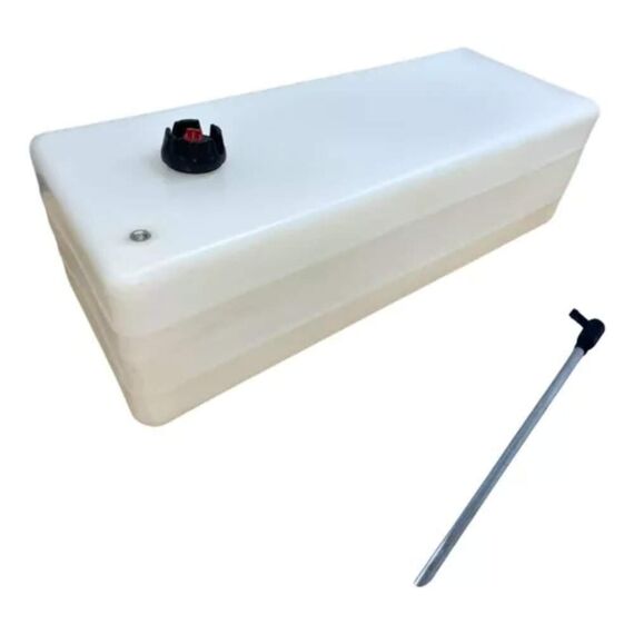 Tanque de Combustível p/ Embarcações c/ Pescador Latão - Branco - 60 litros