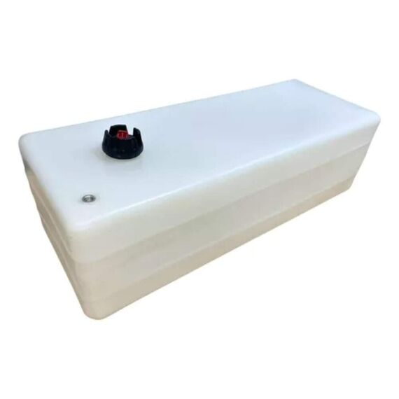 Tanque de Combustível p/ Embarcações c/ Pescador Latão - Branco - 60 litros