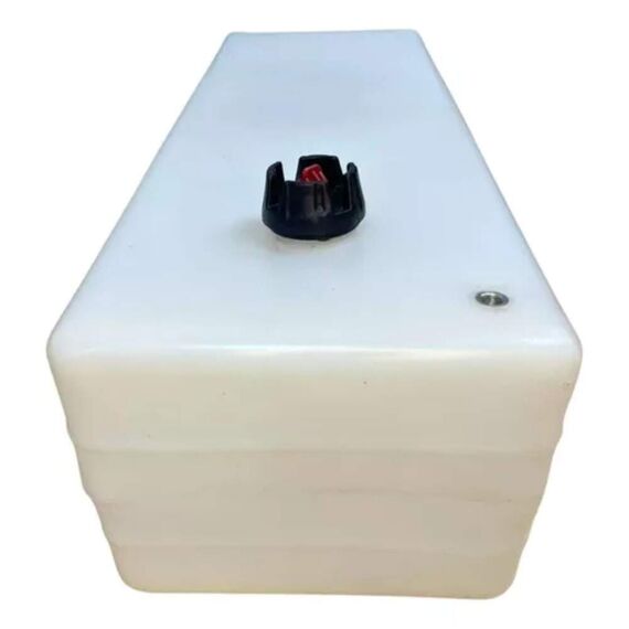 Tanque de Combustível p/ Embarcações c/ Pescador Latão - Branco - 60 litros