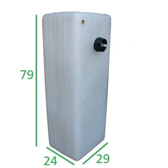 Tanque de Combustível p/ Embarcações c/ Pescador Latão - Branco - 60 litros