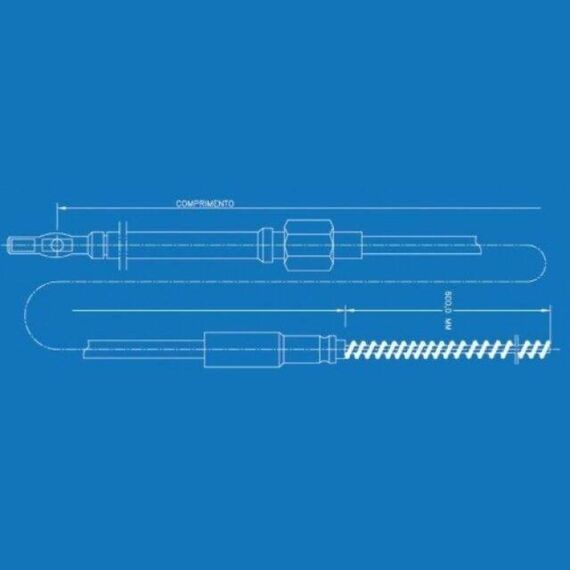 Cabo p/ Caixa de Direção Superflex - 24 pés - Engate Rápido
