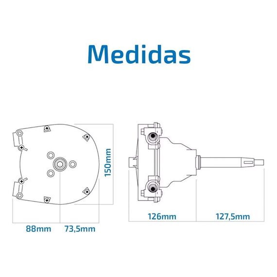 Caixa de Direção SEM Bezel T93 Travante NFB ( antiga BIG T) - Uflex / Ultraflex - 8M0227076