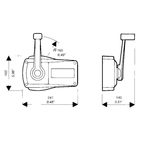 Manete De Comando a Distância Lateral Simples Aceleração e Marcha - B90
