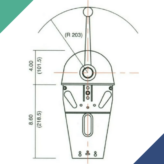 Manete de Comando a Distância Simples - 1 motor - Pretech