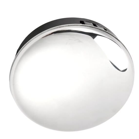 Volante Náutico em INOX c/ Acabamento Central em Inox - 343mm