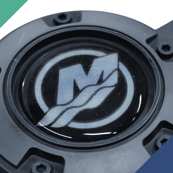 Volante Náutico Emborrachado Mercury 330mm - Preto