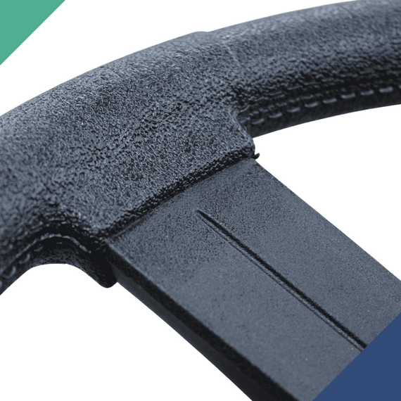 Volante Náutico Emborrachado Mercury 330mm - Preto