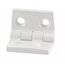 Dobradiça p/ Tampas e Portas Simétrica em ABS Branca - 4 Furos - 45x35mm