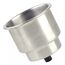 Porta Copos p/ Embarcações de Embutir em INOX - 2 em 1 - Grande/Pequeno - C/ Antiderrapante