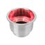 Porta Copos p/ Embarcações de Embutir em INOX - LED VERMELHO - Grande/Pequeno - C/ Antiderrapante
