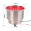 Porta Copos p/ Embarcações de Embutir em INOX - LED VERMELHO - Grande/Pequeno - C/ Antiderrapante