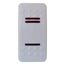 Botão de Painel Interruptor On-Off-On, c/ LED - Branco