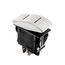 Botão de Painel On-Off-On Branco c/ LED 4 Pinos - 12V - 20A