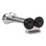 Buzina Corneta Metal Dupla c/ Compressor a Ar - Cromada - 12V