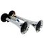 Buzina Corneta Metal Dupla s/ Compressor a Ar - Cromada - 12V