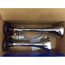 Buzina Corneta Metal Dupla s/ Compressor a Ar - Cromada - 12V