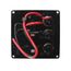 Painel Elétrico Marinizado c/ 3 Botões c/ Fusível e LED Individual - Preto - Vertical - em Acrílico