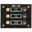 Painel Elétrico Marinizado c/ 3 Botões c/ Fusível Individual - em Bakelite