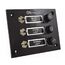 Painel Elétrico Marinizado c/ 3 Botões c/ Fusível Individual - em Bakelite