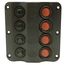 Painel Elétrico Marinizado c/ 4 Teclas Iluminadas c/ Circuit Breaker Individual - em ABS