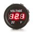 Voltímetro Digital Até 30 Volts Redondo - Modelo Tomada de Embutir 12v