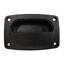 Puxador de Tampas de Embutir em ABS Preto - Retangular 9cm