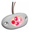 Luz de Cortesia em ABS - 4 LEDS - BRANCA - Luz : VERMELHO - 12 V - Oval