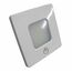 Luz p/ Cabine Interna / Cortesia em ABS Capa Branca Quadrada - 14 LEDS - 12/24 V - Touch