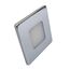 Luz p/ Cabine Interna / Cortesia em ABS Capa Inox Quadrada - 14 LEDS - 12/24 V - Touch