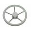 Volante Náutico em Poliuretano Branco c/ Centro Branco e Raios em Inox - 300mm