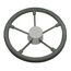 Volante Náutico em Poliuretano Cinza c/ Centro e Raios em Inox - 300mm